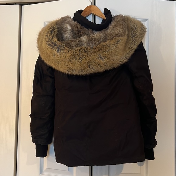 Babaton Harrison faux-fur parka in Navy blue , size S - Picture 4 of 8